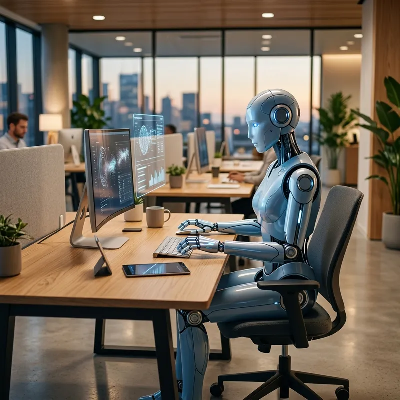 AI agent workspace with modern technology setup